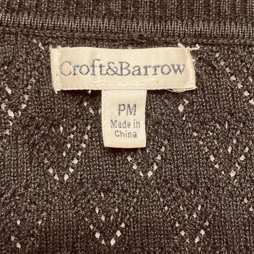 Croft & Barrow Womens Black Sweater Shrug Petite Size PM